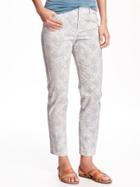Old Navy Patterned Pixie Chinos For Women - Barnswallow