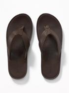 Old Navy Mens Faux-leather Sandals For Men Dark Brown Size 8/9