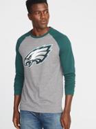 Old Navy Mens Nfl Graphic Raglan Tee For Men Eagles Size M