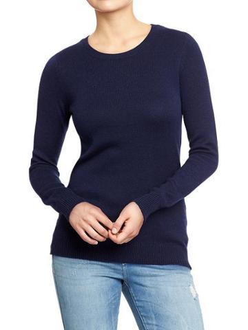 Old Navy Old Navy Womens Classic Crew Neck Sweaters - In The Navy