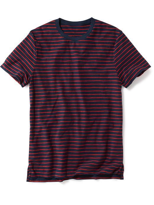 Old Navy Striped Slub Knit Tee For Men - Robbie Red