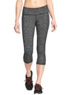 Old Navy Womens Mid-rise Stripe-melange Crops For Women Soft Black Stripe Size S