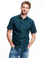 Old Navy Soft Washed Nautical Print Classic Shirt For Men - Blackjack