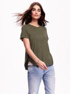 Old Navy Crew Neck Tulip Tee - Forest Floor