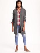 Old Navy Long Open Front Cardigan - Charcoal