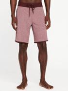 Old Navy Built In Flex Heathered Board Shorts 10 - Red Wine Vinegar