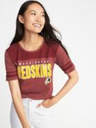 Old Navy Womens Nfl Team Sleeve-stripe Tee For Women Redskins Size Xxl