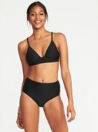 Old Navy Womens Textured Bralette Swim Top For Women Ebony Size L