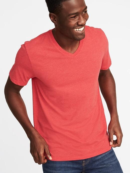 Old Navy Mens Soft-washed Perfect-fit V-neck Tee For Men Robbie Red Size Xxl