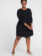 Old Navy Womens Plus-size Jersey Swing Dress Black Size 1x