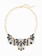 Old Navy Crystal Cluster Statement Necklace For Women - Blue