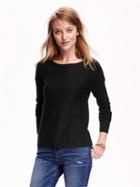 Old Navy Womens Boatneck Sweater Size M Petite - Black