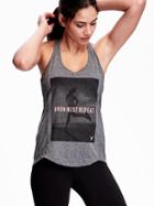 Old Navy Go Dry Cool Graphic Tank Size L - Lotus Lady Neon
