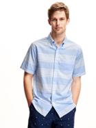 Old Navy Slim Fit Oxford Shirt For Men - Little Blue Peep