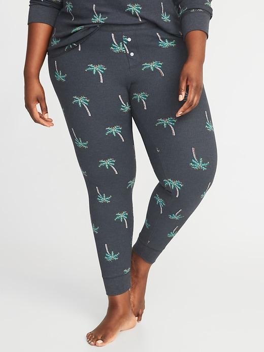 Old Navy Womens Plus-size Thermal Leggings Palm Tree Size 4x