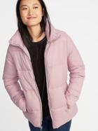 Old Navy Womens Frost-free Puffer Jacket For Women Lilac Opal Size S