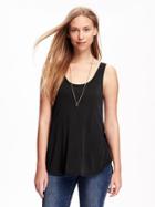 Old Navy Sueded Tulip Hem Tank For Women - Black