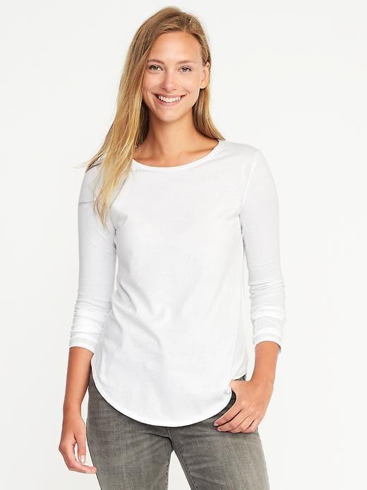 Old Navy Everywear Crew Neck Tee For Women - Cream