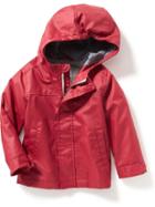 Old Navy Hooded Rain Jacket - Right Said Red