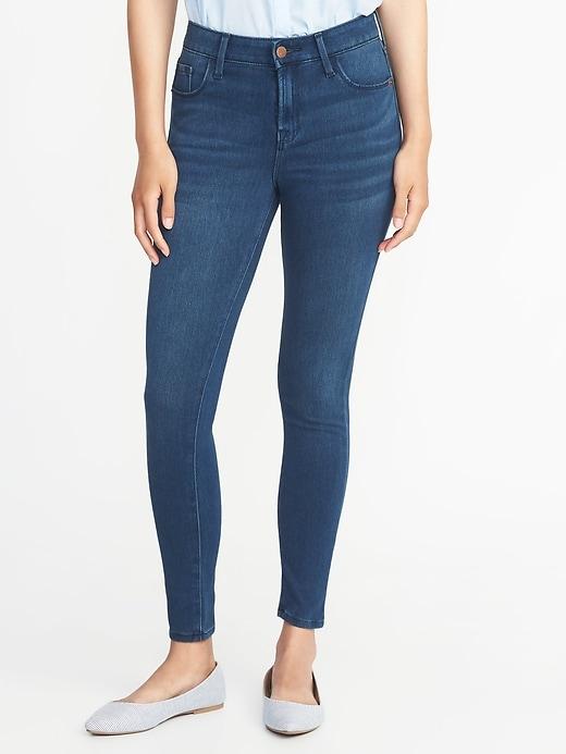 Old Navy Womens High-rise Rockstar 24/7 Super Skinny Jeans For Women Rinse Size 4