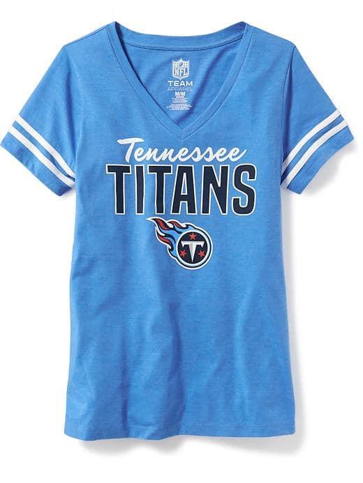 Old Navy Nfl Team V Neck Tee For Women - Titans