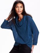 Old Navy Womens Funnel Neck Cocoon Sweater Size L Tall - Blue Void