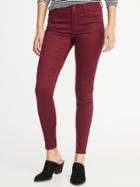 Old Navy Womens Mid-rise Sateen Rockstar Jeans For Women Wine Purple Size 4