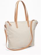 Old Navy Womens Canvas Tote For Women Natural White Size One Size