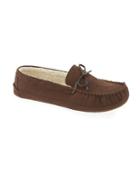 Old Navy Sueded Moccasin Slippers Size L - Dark Brown