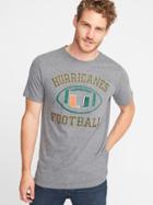 Old Navy Mens Ncaa Crew-neck Tee For Men University Of Miami Size S