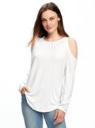 Old Navy Relaxed Cold Shoulder Top For Women - Calla Lily