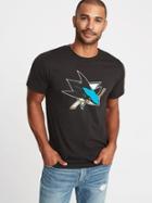 Old Navy Mens Nhl Team Graphic Tee For Men San Jose Sharks Size Xxl