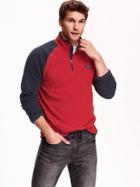 Old Navy Mens Mock Neck Performance Fleece Pullover Size L Tall - Saucy Red
