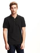 Old Navy Mens Short-sleeve Pique Polo For Men Blackjack Size L