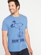 Old Navy Mens Peanuts Snoopy New York Tee For Men The Cerulean Life Size L