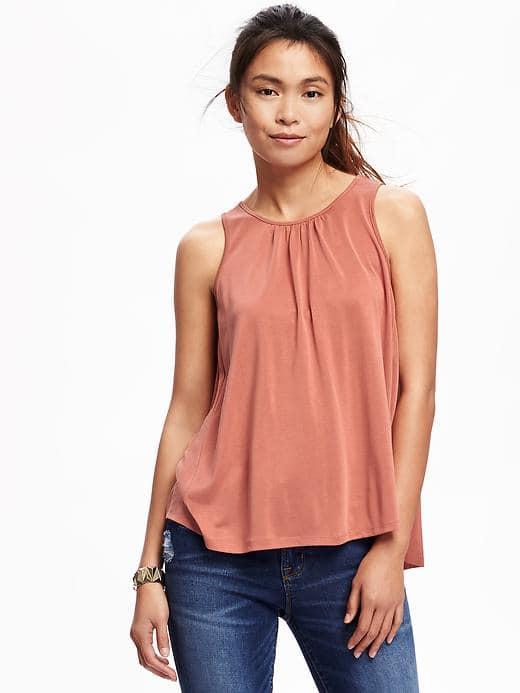 Old Navy Relaxed Hi Neck Shirred Top For Women - Quick Fox