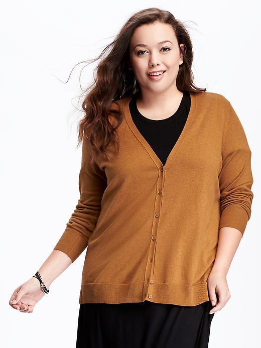 Old Navy V Neck Plus - Burnt Ochre