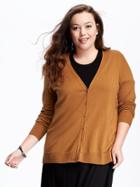 Old Navy V Neck Plus - Burnt Ochre