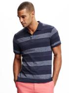 Old Navy Striped Jersey Polo For Men - Teal Stripe