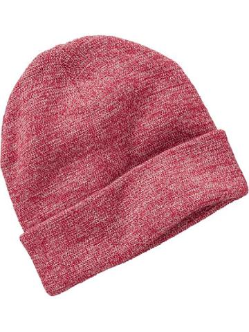 Old Navy Mens Marled Knit Hats Size One Size - Red Marl