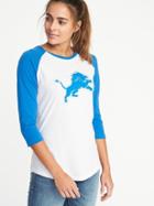 Old Navy Womens Nfl Team Raglan Tee For Women Lions Size L