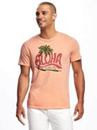 Old Navy Garment Dyed Graphic Tee For Men - Just Peachy