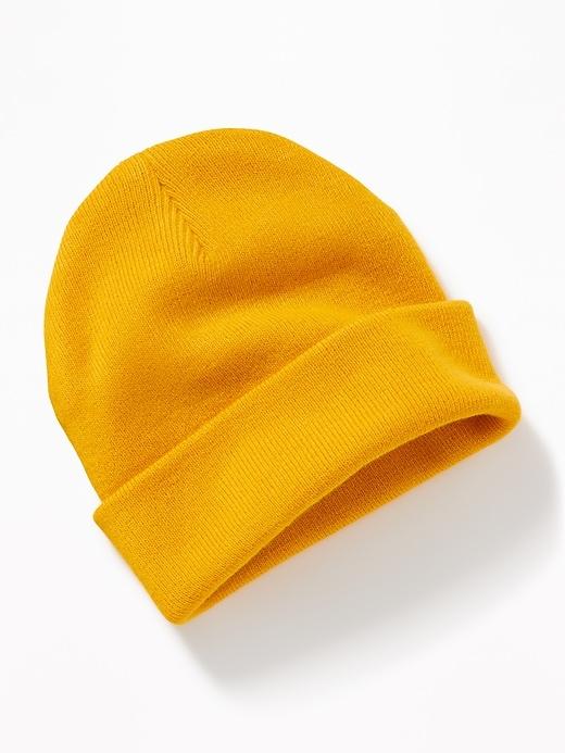 Old Navy Mens Sweater-knit Beanie For Men Squash Size One Size