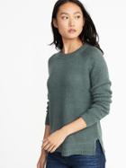 Old Navy Womens Textured Crew-neck Sweater For Women Sea Green Size M