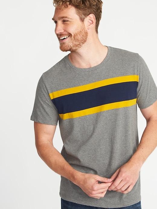 Old Navy Mens Soft-washed Perfect-fit Crew-neck Tee For Men Light Gray Heather Size L