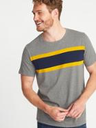 Old Navy Mens Soft-washed Perfect-fit Crew-neck Tee For Men Light Gray Heather Size L
