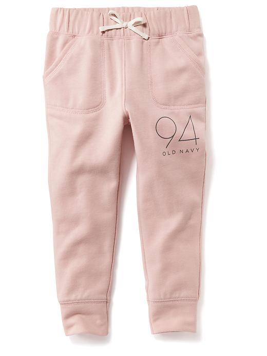 Old Navy Graphic Fleece &quot;94 Old Navy&quot; Jogger Size 12-18 M - Pink Elephant