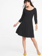 Old Navy Womens Fit & Flare Jersey Dress For Women Blackjack Size Xs