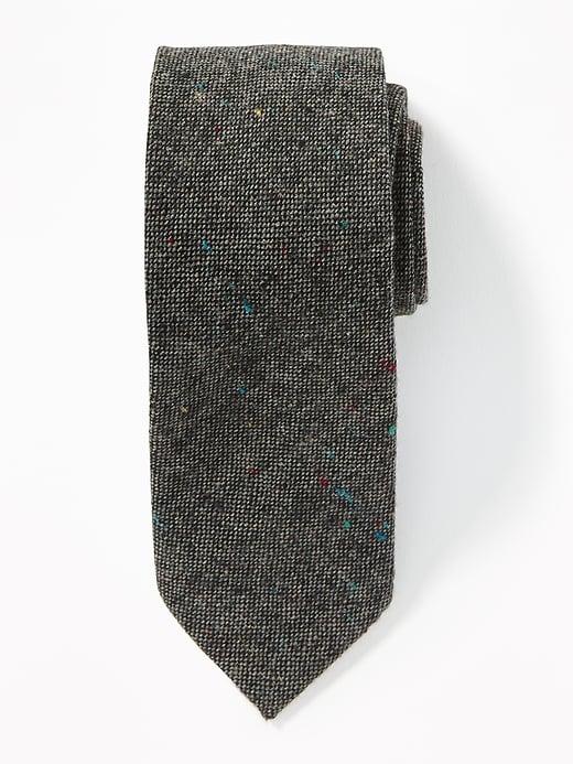 Old Navy Mens Printed Jacquard Tie For Men Gray Herringbone Size One Size