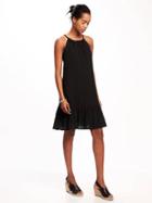 Old Navy Tiered Dobby Swing Dress For Women - Black